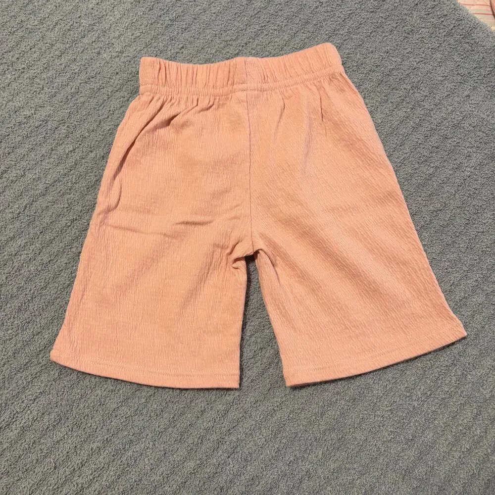 Carter’s -Baby Girl 3M -Pink Gauze Top Shorts Set -Ruffle Cotton Summer Outfit